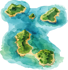 Sea, beaches and islands